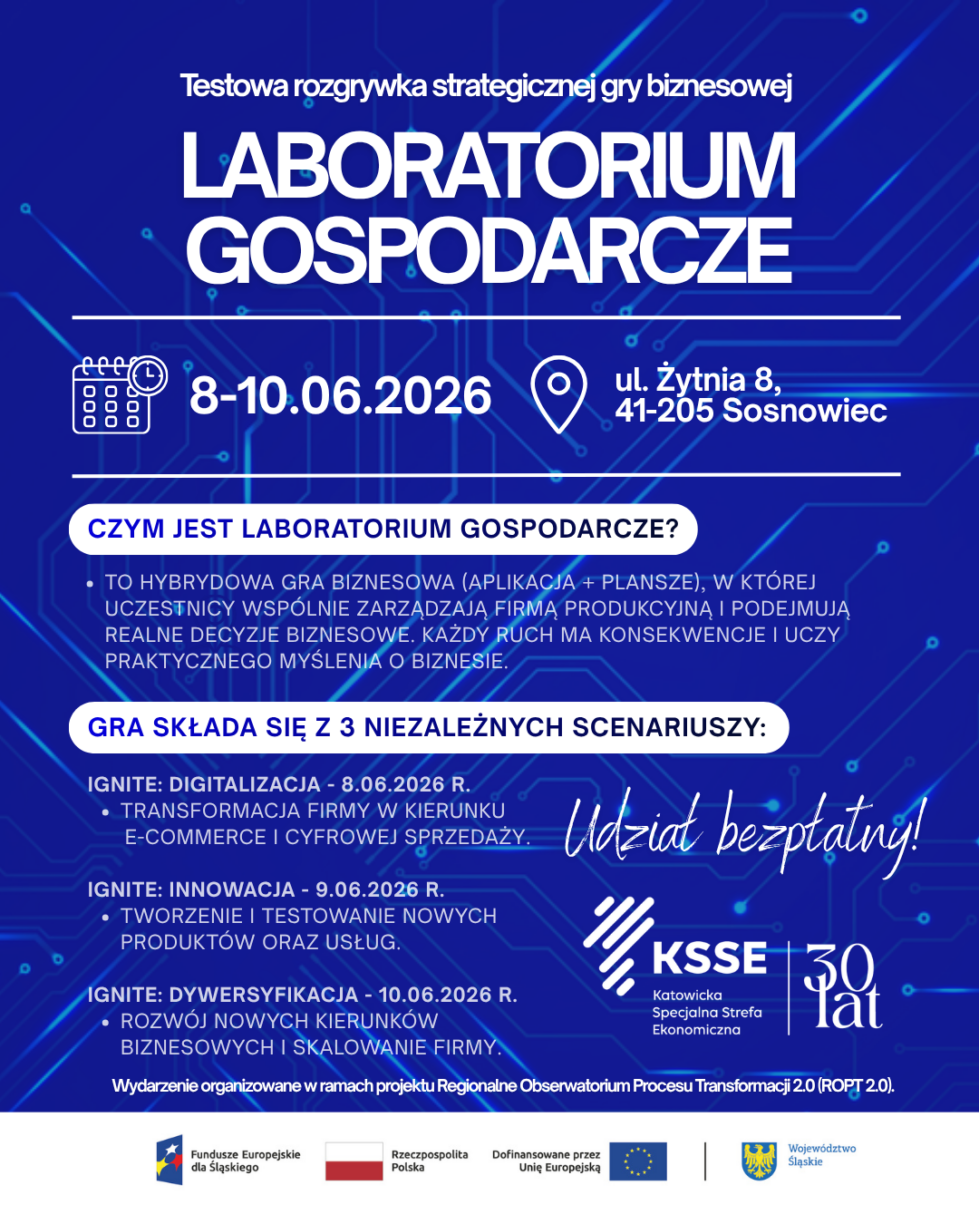 Zaproszenie do udziału w testowej rozgrywce strategicznej gry biznesowej LABORATORIUM GOSPODARCZE